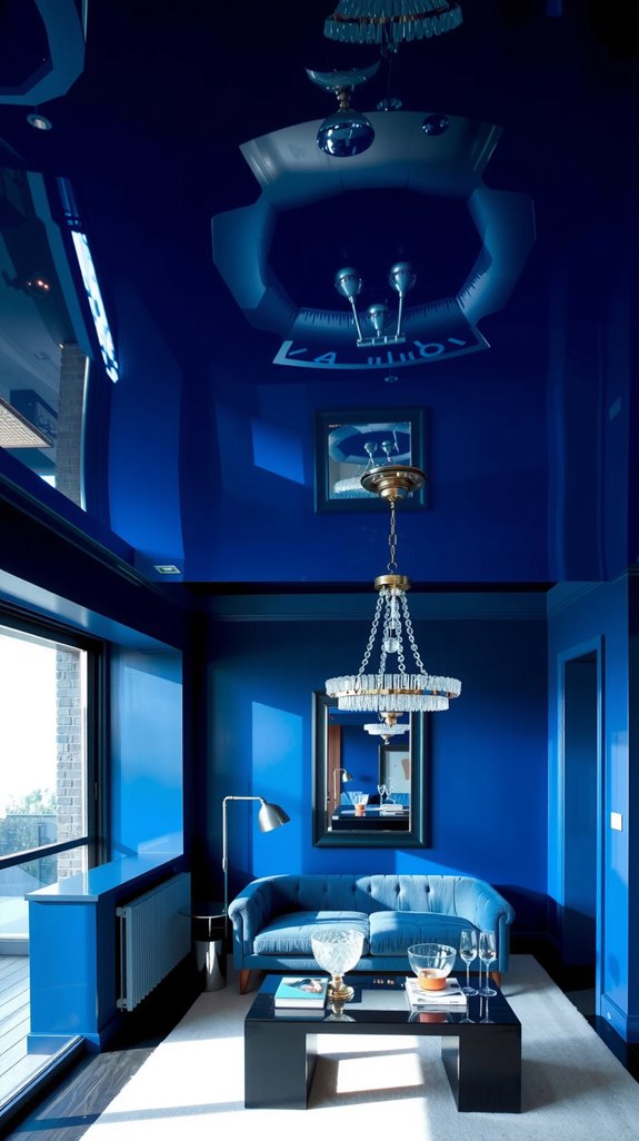 glossy ceilings enhance drama