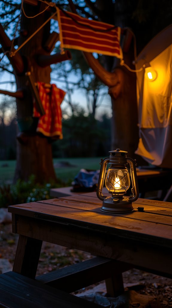 lantern placement enhances atmosphere