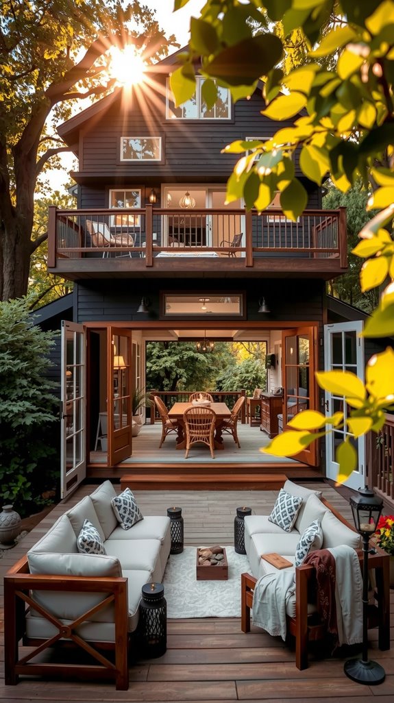 multi level outdoor living spaces