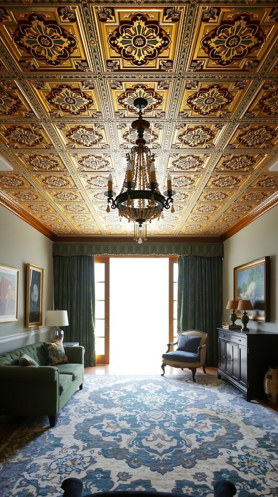 painted tin ceiling integration