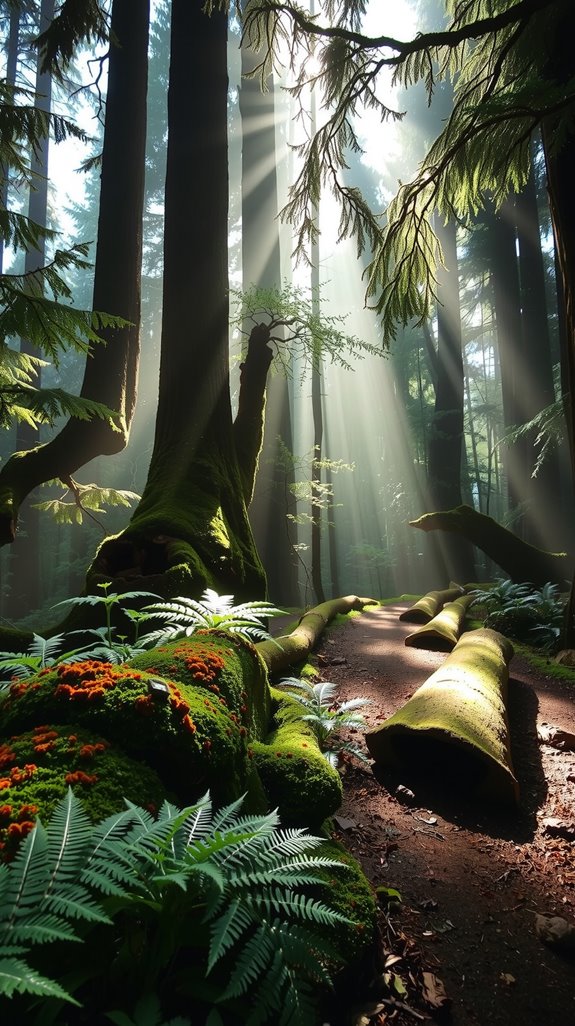 pristine temperate rainforest hiking