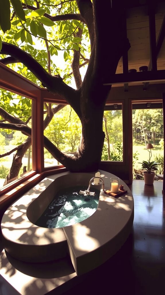 sanctuary like treehouse bathrooms
