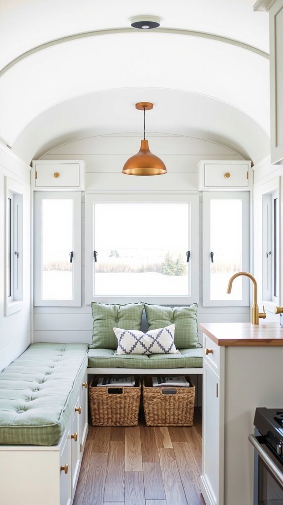 stylish functional caravan interior