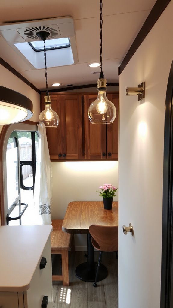 transform camper with lighting