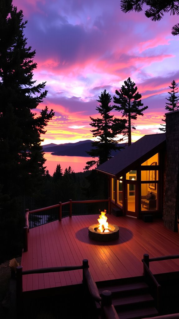 unobstructed sunset viewing platform