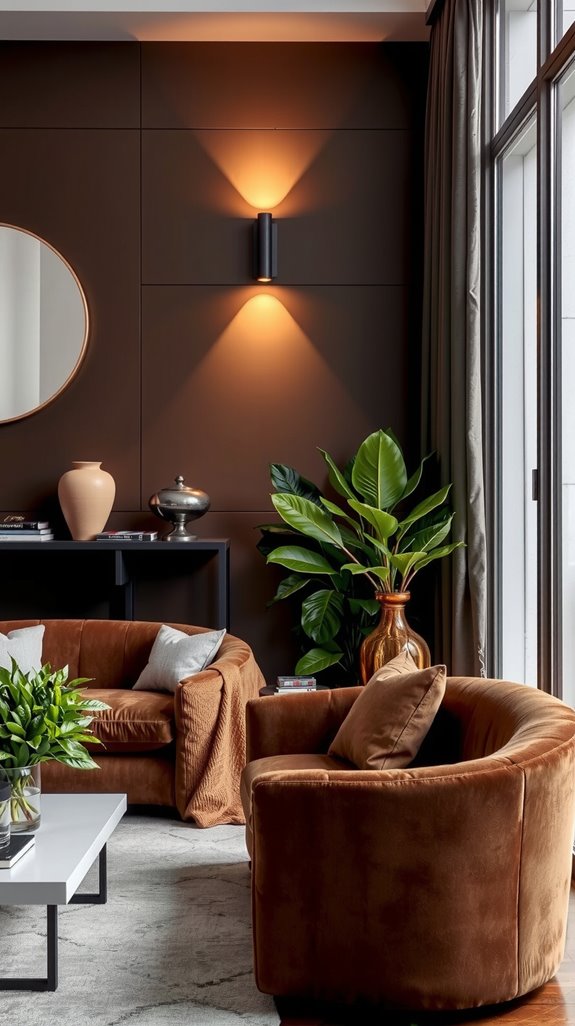 warm walls soft sofas