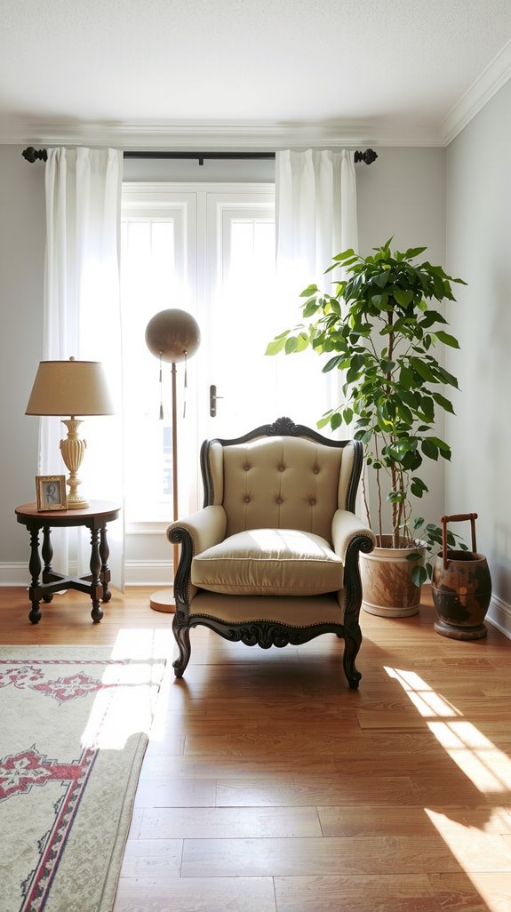 weathered wood side tables