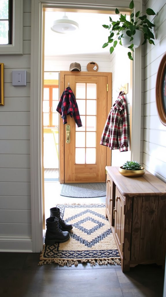 welcoming and organized entryway