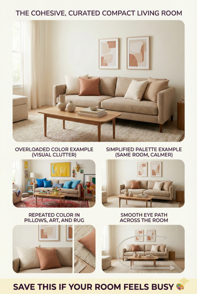 Choosing the right color combination for a small living room