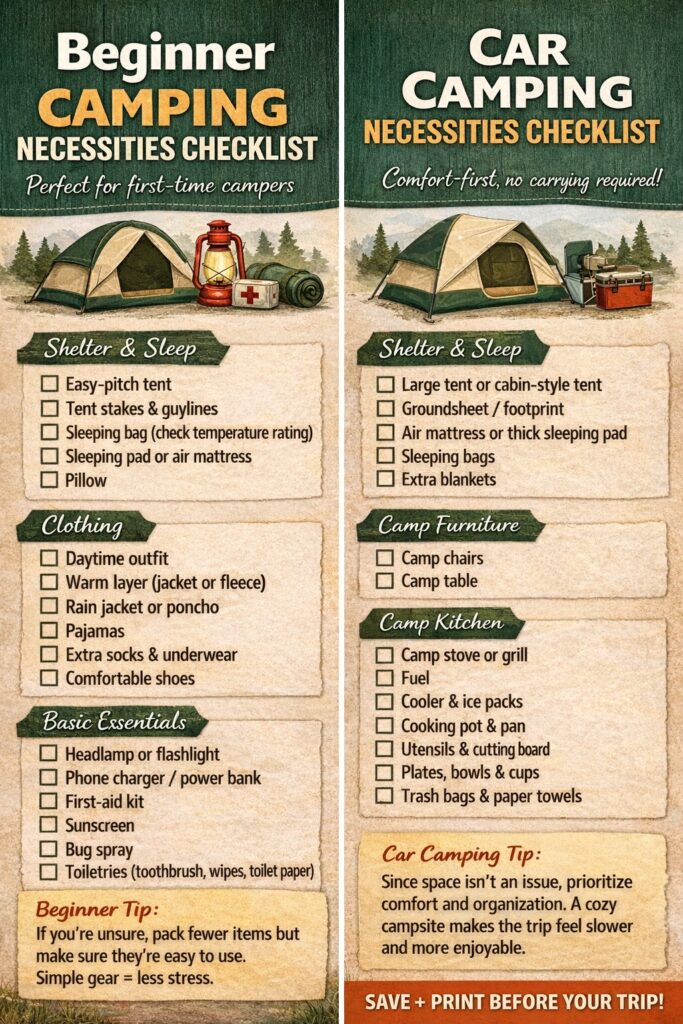 Camping Necessities: The Complete Guide for Every Type of Camper 
