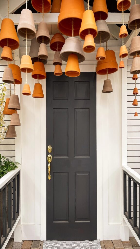 Front Porch Spring Decor Ideas with Warm Wood Farmhouse Texture