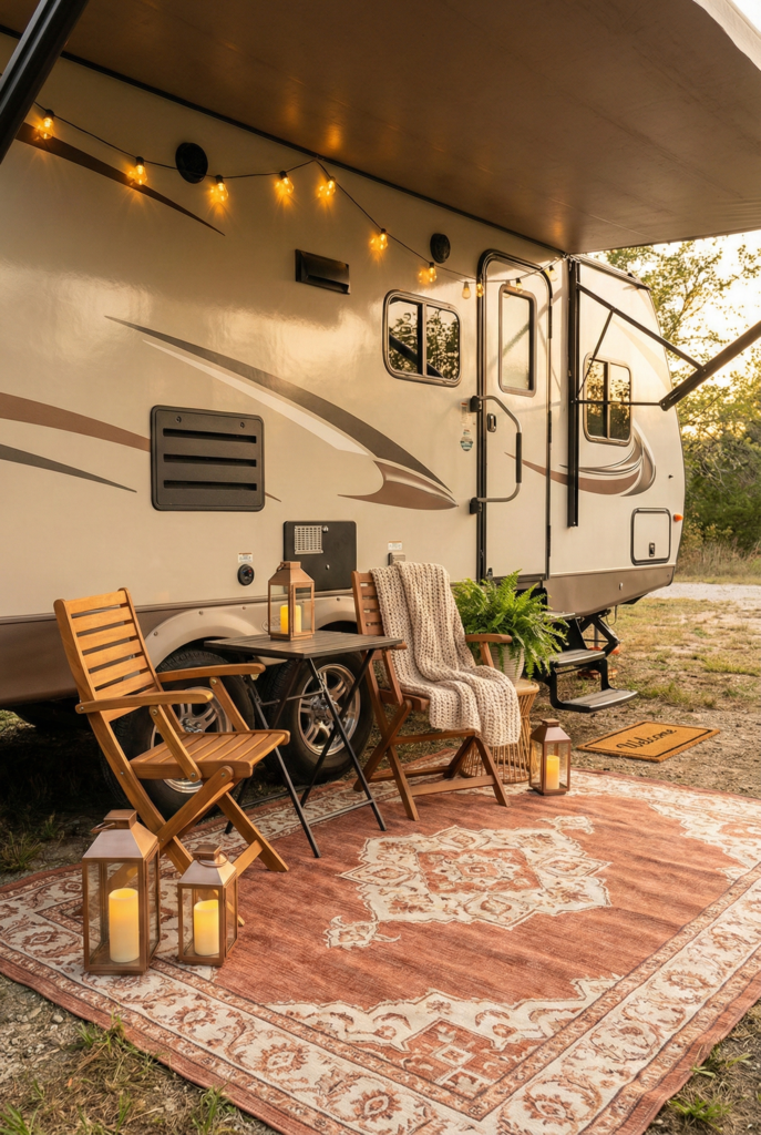 RV Outside Decorating Ideas & Campsite Styling That Feels Like an Extension of Home