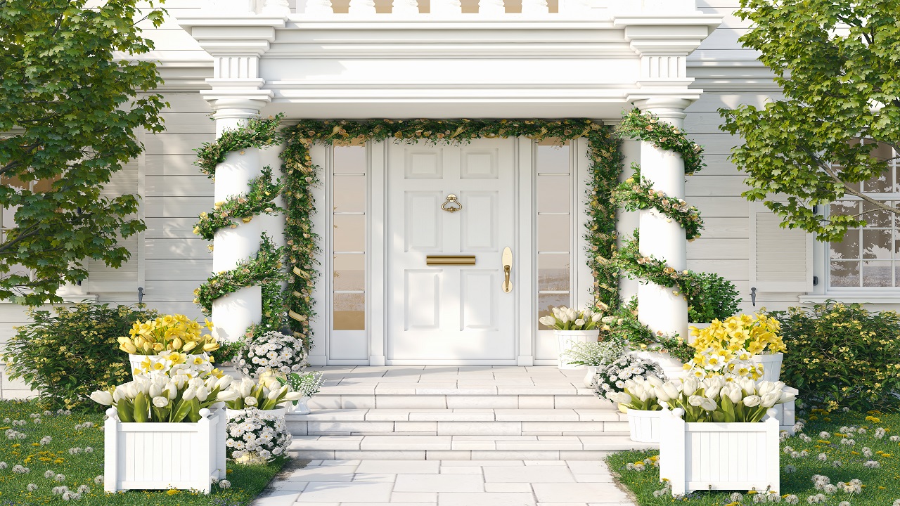 Spring Front Porch Decor That Feels Intentional: A Welcome Spring Door Refresh