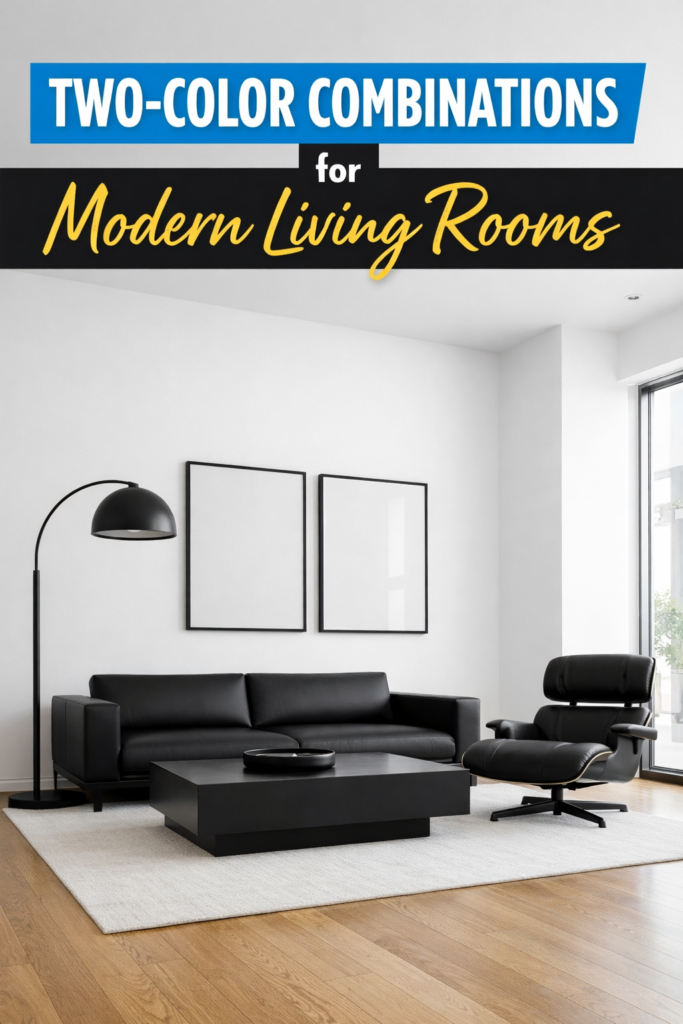 Two Color Combination for Modern Living Rooms
