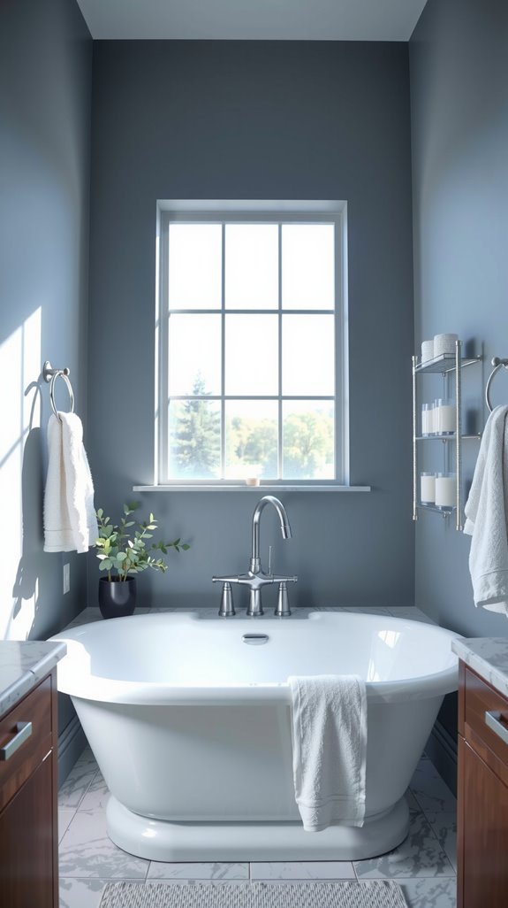 serene blue bathroom oasis