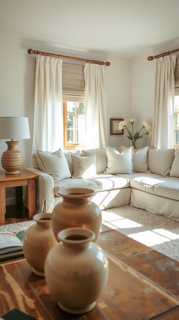 warm inviting living room