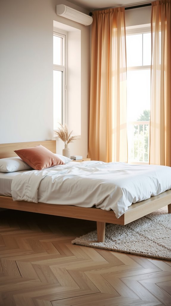 warm minimalist bedroom design