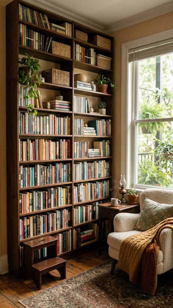 Maximize Vertical Space with Tall Bookshelves