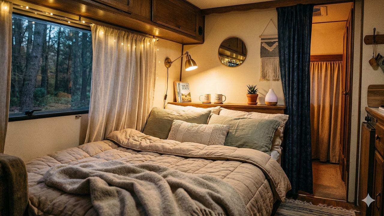 Romantic Camper Bedroom Ideas for Couples Who Want a Cozy Escape