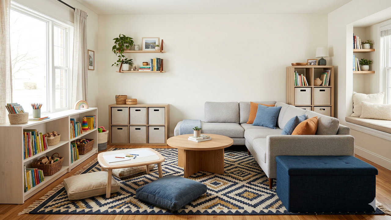 Small Living Room Ideas for Moms With Kids: Practical Family Solutions