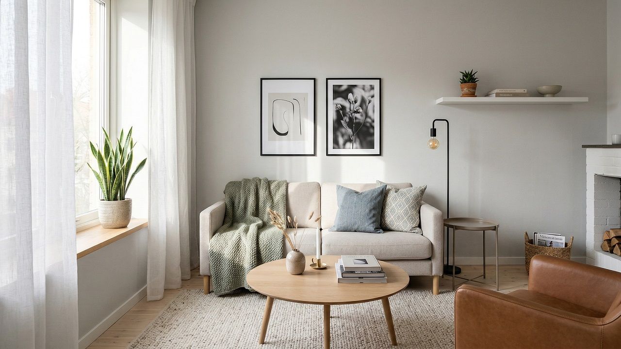 Small Scandinavian Living Room Ideas That Actually Feel Calm, Cozy & Put Together (Without Looking Cold)