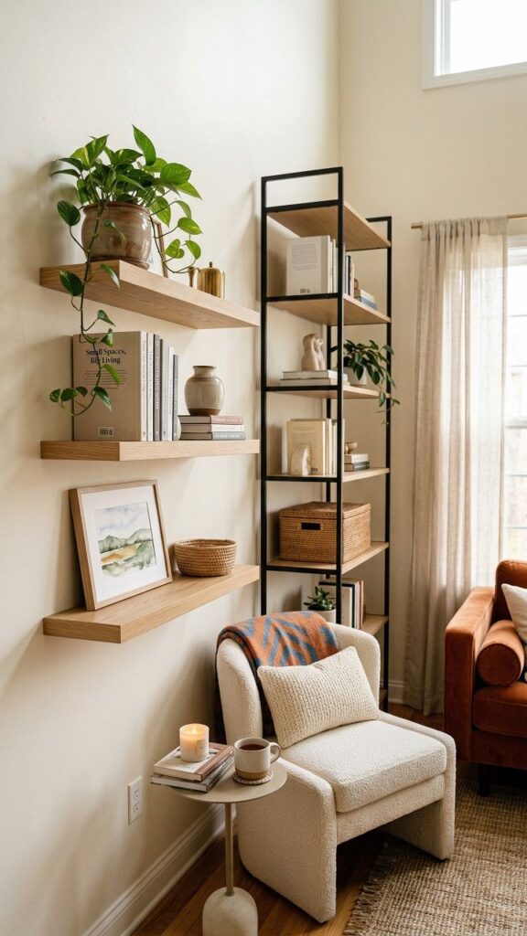 Vertical Storage Ideas That Make Small Living Rooms Feel Bigger