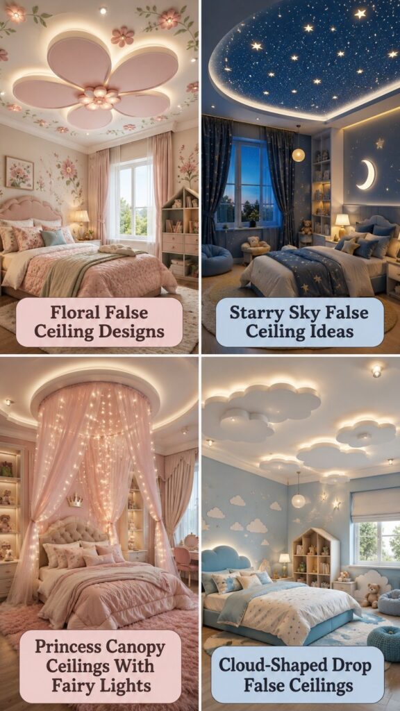 11 False Ceiling Designs for Girls Bedroom (Soft, Stylish & Pinterest-Worthy)