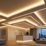 11 Living Room False Ceiling Designs with Profile Lighting (Soft Glow Effect)