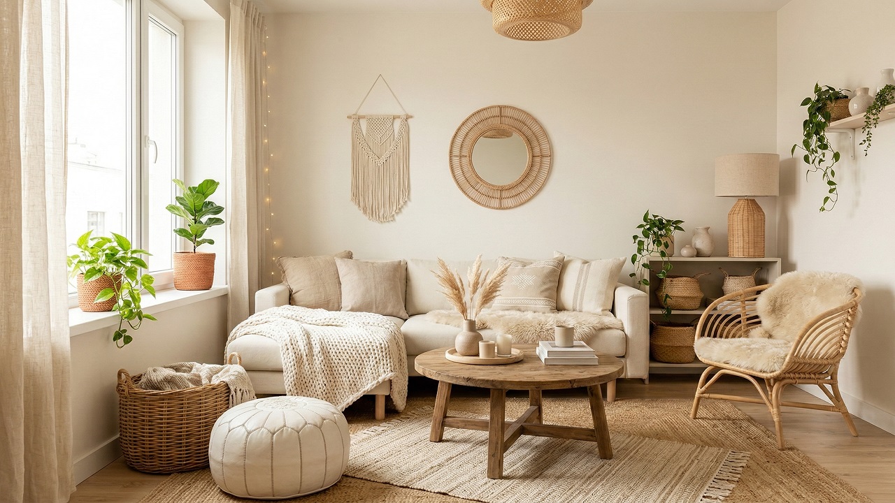 Boho Small Living Room Ideas for Women in Their 30s Who Want Cozy (Not Cluttered) Spaces