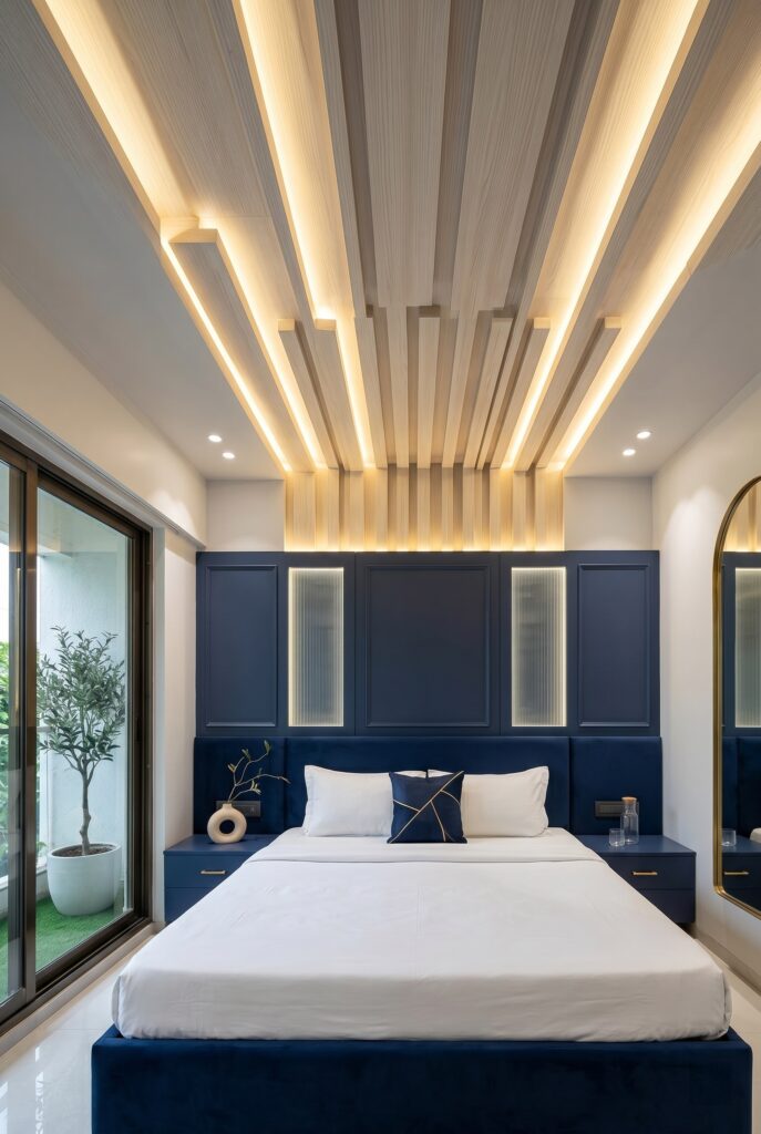 Cove Lighting for False Ceilings That Makes Small Bedrooms Feel Larger
