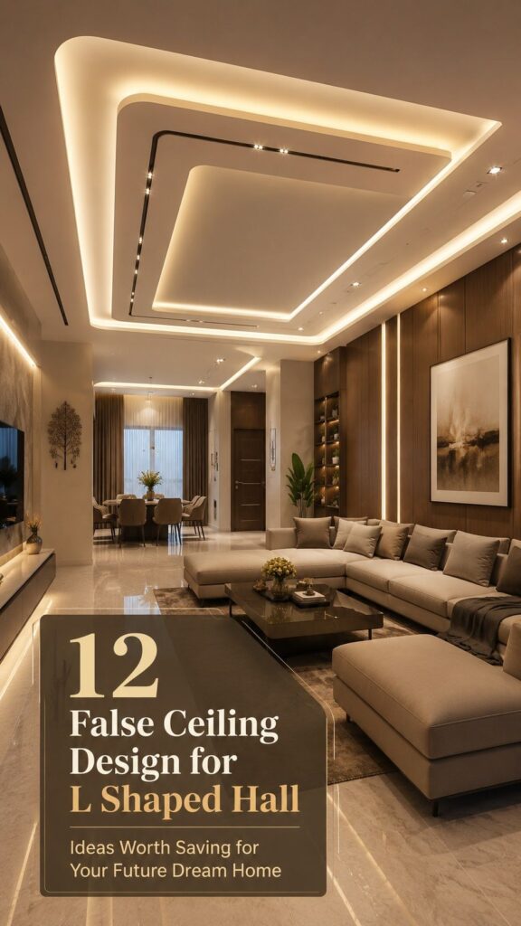 Simple Cove Lighting for an L-Shaped Living and Dining Ceiling