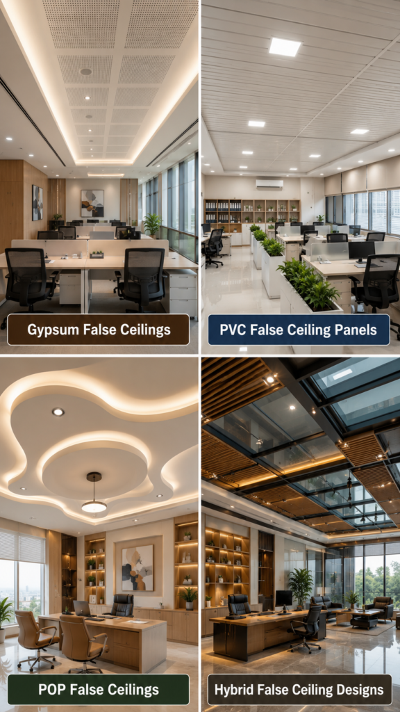 14 Modern False Ceiling Designs Inspiration for Office Spaces