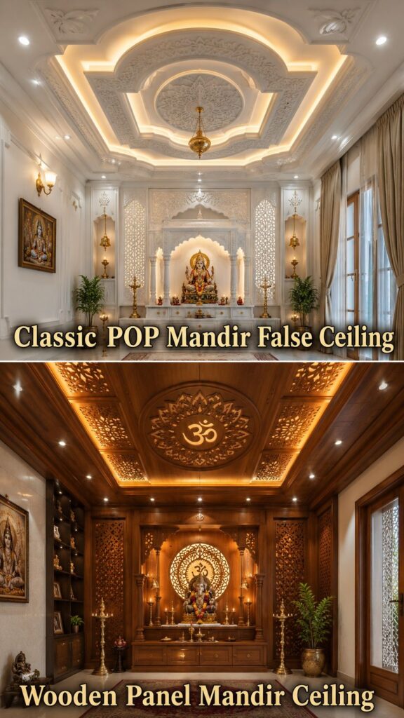 11 Mandir False Ceiling Designs for Home Temples