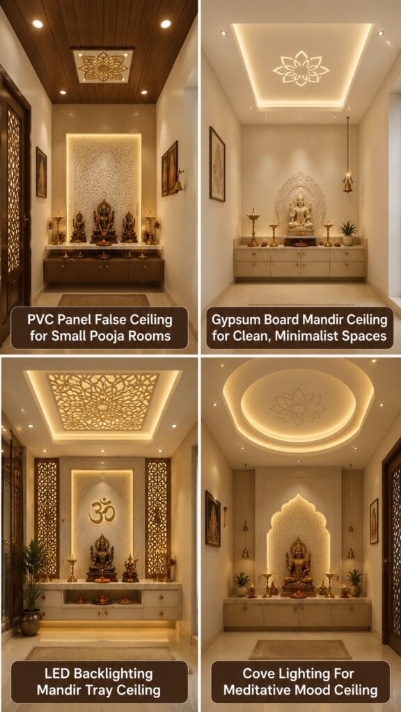 11 Mandir False Ceiling Designs for Home Temples