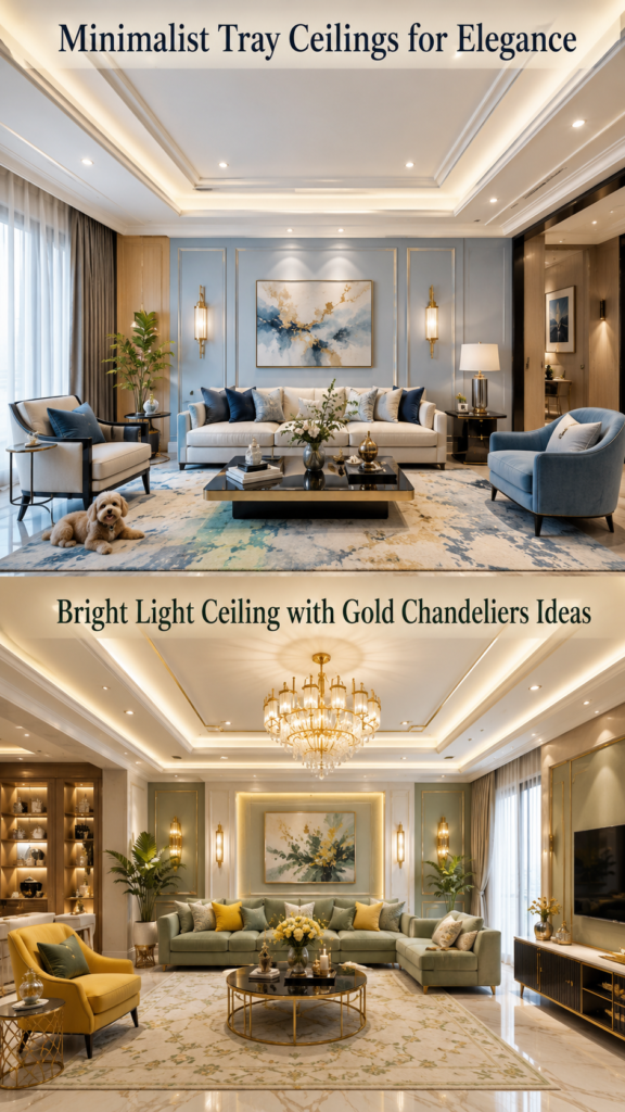 10 Luxury POP Ceiling Design for 35–60 Homeowners Creating a Premium Living Room