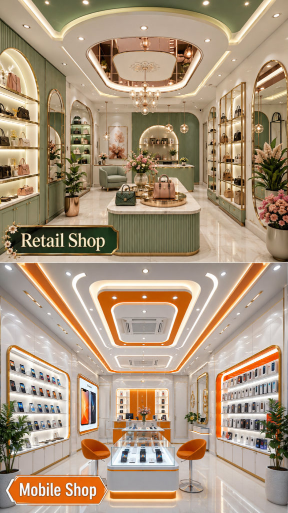 11 POP Ceiling Design for Shop Interior Owners Who Want a More Polished Business Look