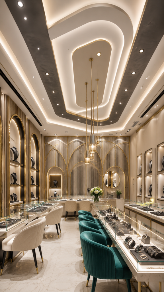 Integrate Lighting Seamlessly for Enhanced Ambiance - Ideal for a Jewellery Shop