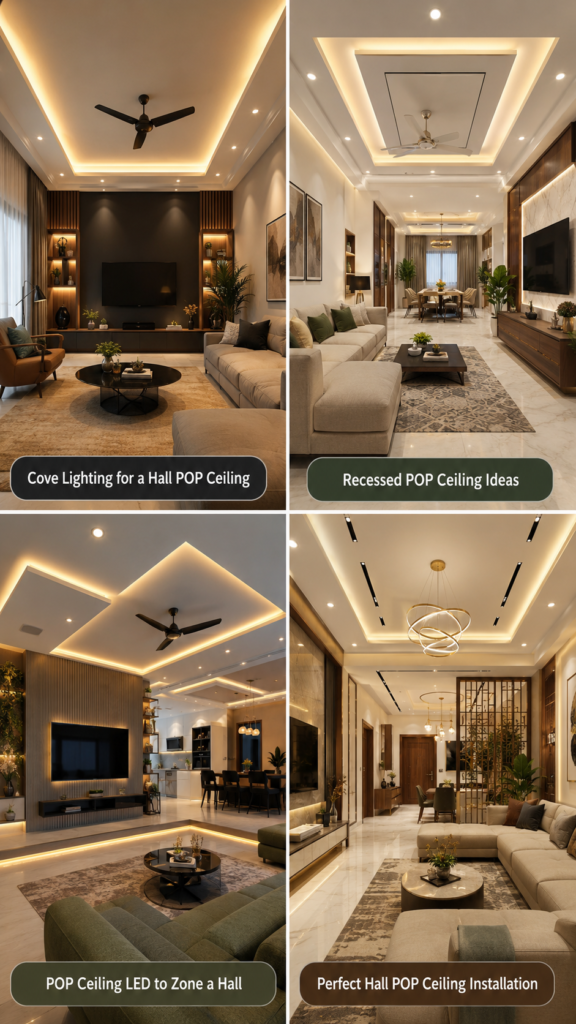 Which LED Lighting Style Suits Each POP Ceiling Design?