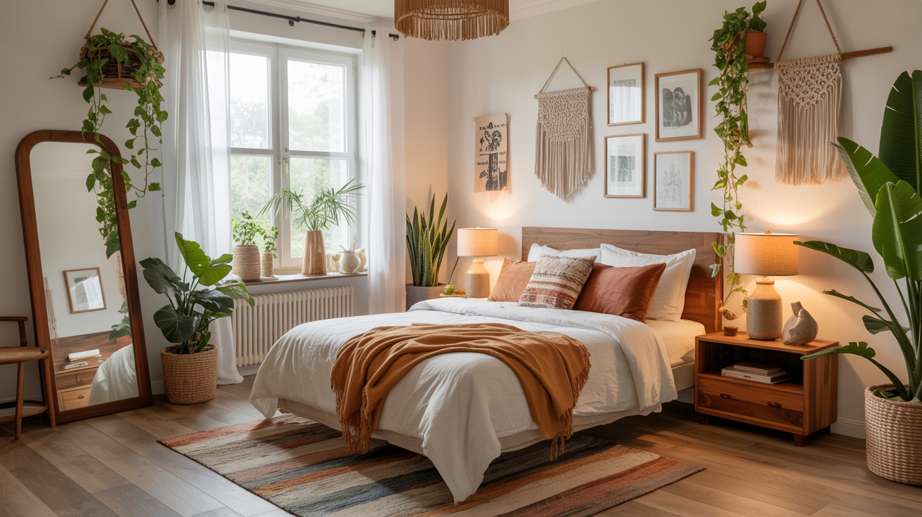 12 Boho Earthy Bedroom Ideas for Creative Women Who Love Texture, Plants, and Personality