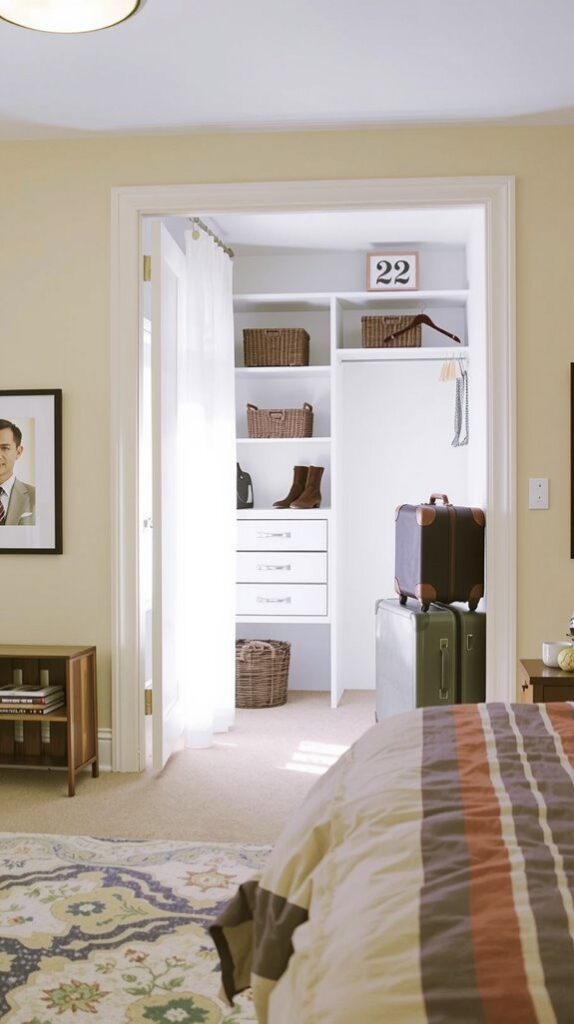 The Closet and Luggage Rack Setup That Lets Guests Actually Unpack