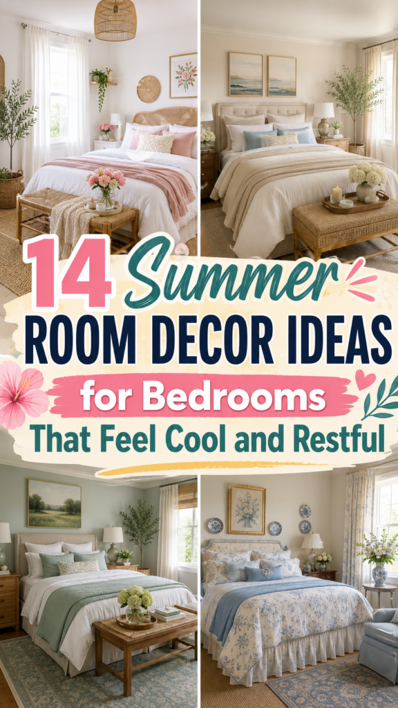 14 Summer Room Decor Ideas for Bedrooms That Feel Cool and Restful