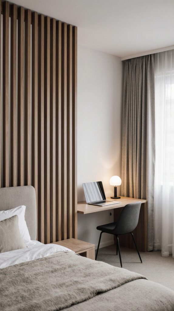 Use an Area Rug or Accent Wall to Mark Your Work Zone