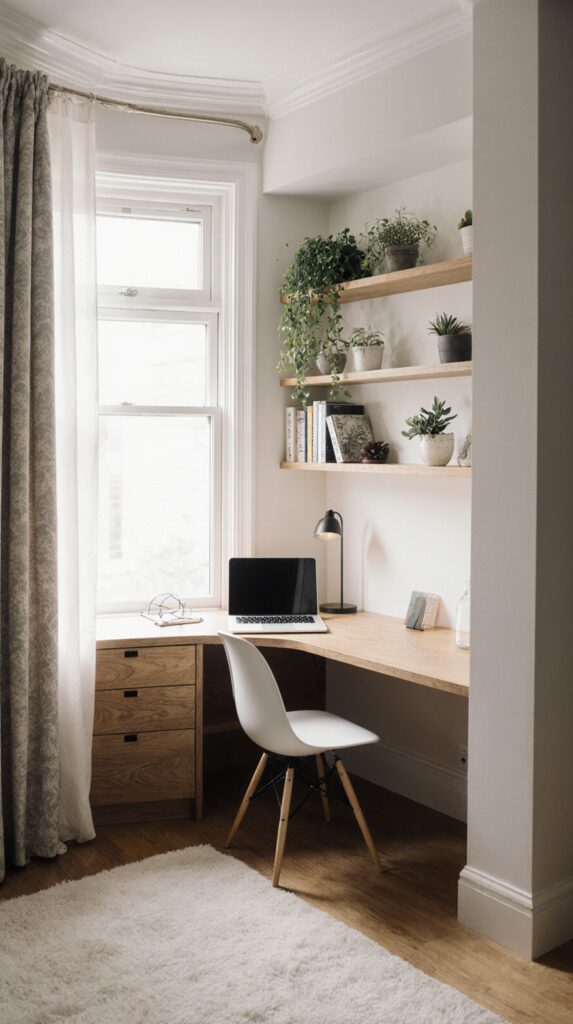 Fit a Compact Desk Between Existing Bedroom Furniture