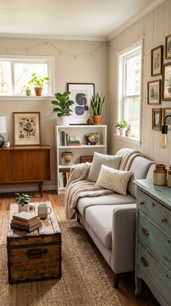 How to Mix Vintage Finds With Modern Pieces in a Mobile Home
