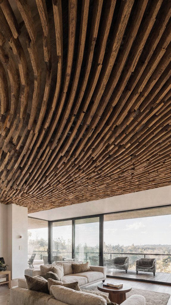 acoustic wooden slat ceiling