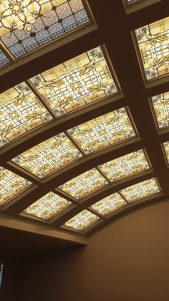 backlit glass ceiling design