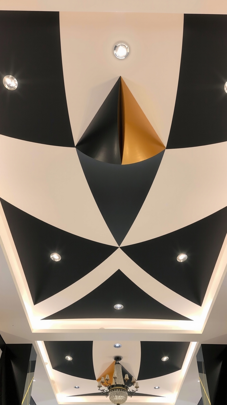bold geometric ceiling designs