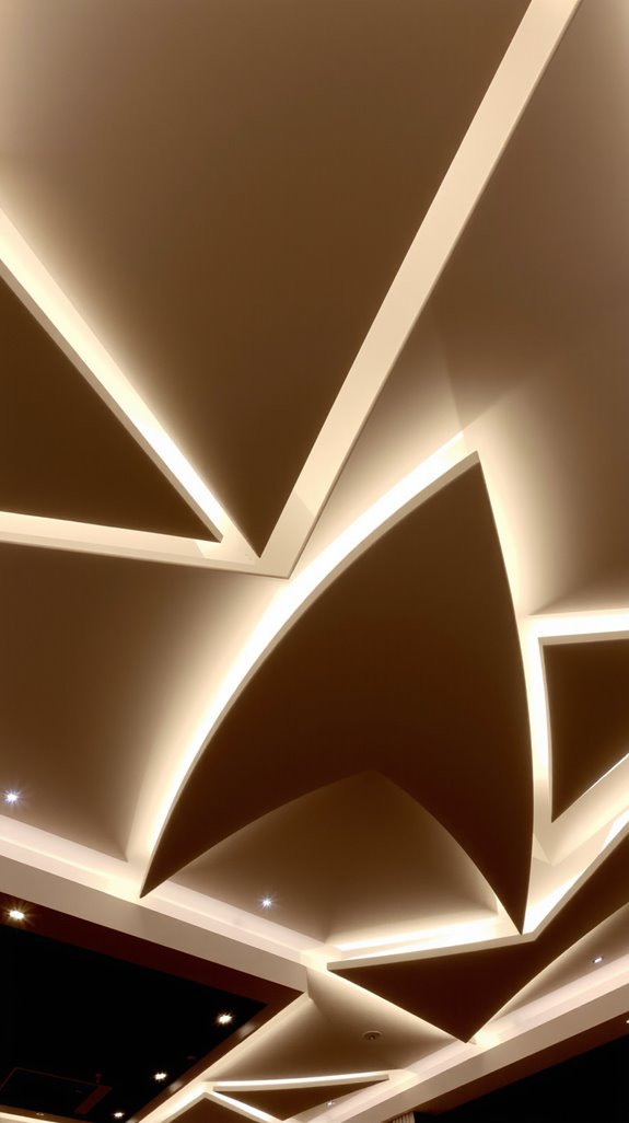 bold geometric led ceilings