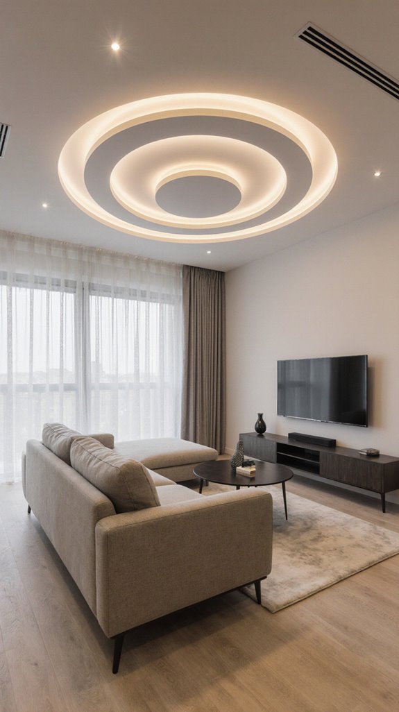 circular ceiling design focal