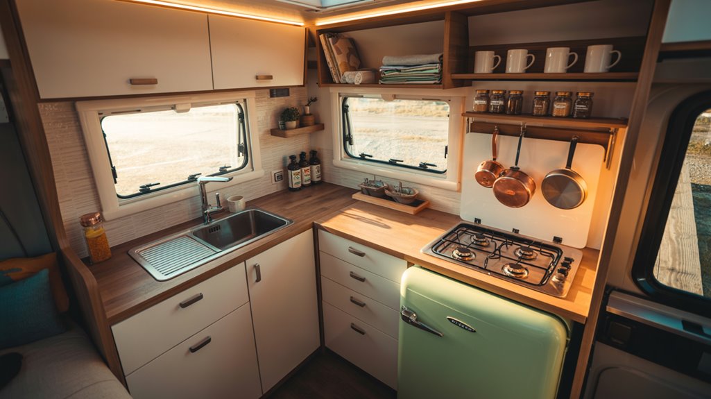 14 Caravan Kitchen Makeover Ideas for Convinient Camp Cooks